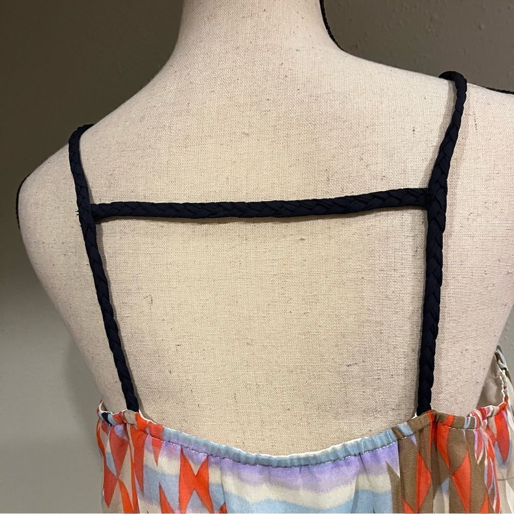 Xhilaration braided details spaghetti‎ straps Aztec print high low maxi dress - Picture 4 of 13